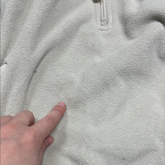 Aritzia Women's Cream Quarter-Zip Sweatshirt - Picture 6 of 8